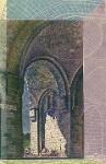 boschaud chapelle  'Boschaud Abbey - ruined Chapel' - image size 50 x 65 cm - 6 plates proofed in 6 colours in relief on Saunders 180 gsm paper.